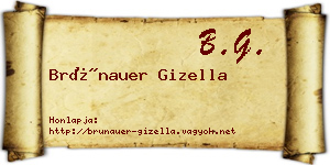 Brünauer Gizella névjegykártya